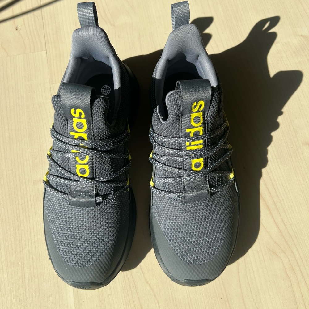 Adidas Gray and Yellow Athletic Shoes